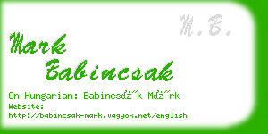 mark babincsak business card